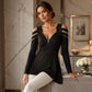 Camiseta para mujer con hombros al descubierto y cremallera