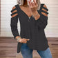 Camiseta para mujer con hombros al descubierto y cremallera