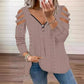 Camiseta para mujer con hombros al descubierto y cremallera