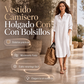 ⏰🔥 ¡OFERTA 50% OFF! 👗✨ Vestido Camisero Casual para Mujer con Bolsillos – Fresco, Cómodo y Elegante para Verano