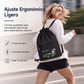Mochila vintage con cordón plegable para mujer