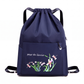 Mochila vintage con cordón plegable para mujer
