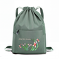 Mochila vintage con cordón plegable para mujer