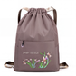 Mochila vintage con cordón plegable para mujer