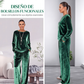 Conjunto de 2 piezas de terciopelo para mujer: top y pantalones
