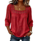 ⏰🔥 ¡OFERTA 50% OFF! 👚✨ Blusa Elegante de Mujer con Cuello Cuadrado y Encaje – Estilo Femenino, Cómodo y Versátil para Cualquier Ocasión