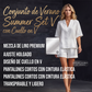 ⏰🔥 ¡OFERTA 50% OFF! 👚✨ Conjunto de Verano de 2 Piezas para Mujer – Top con Cuello de Pico y Shorts Holgados, Fresco y Elegante