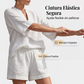 ⏰🔥 ¡OFERTA 50% OFF! 👚✨ Conjunto de Verano de 2 Piezas para Mujer – Top con Cuello de Pico y Shorts Holgados, Fresco y Elegante