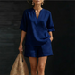 ⏰🔥 ¡OFERTA 50% OFF! 👚✨ Conjunto de Verano de 2 Piezas para Mujer – Top con Cuello de Pico y Shorts Holgados, Fresco y Elegante