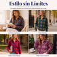 Cárdigan de cuadros con botones casual para mujer