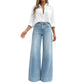 Jeans de pierna ancha que estilizan las piernas