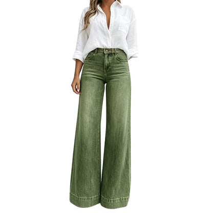 Jeans de pierna ancha que estilizan las piernas