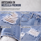 Pantalones vaqueros anchos rotos para mujer, pantalones de mezclilla de talle alto desgastados