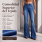 ⏰🔥 ¡OFERTA 50% OFF! 👖✨ Jeans Acampanados de Talle Alto para Mujer – Estilo Retro, Remaches Decorativos y Piernas Más Estilizadas