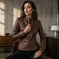 ⏰🔥 ¡OFERTA 50% OFF! 🧥✨ Cazadora Moto de Corte Ajustado para Mujer – Estilo Elegante, Cremalleras Modernas y Look Urbano Sofisticado