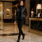 ⏰🔥 ¡OFERTA 50% OFF! 🧥✨ Cazadora Moto de Corte Ajustado para Mujer – Estilo Elegante, Cremalleras Modernas y Look Urbano Sofisticado