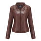 ⏰🔥 ¡OFERTA 50% OFF! 🧥✨ Cazadora Moto de Corte Ajustado para Mujer – Estilo Elegante, Cremalleras Modernas y Look Urbano Sofisticado