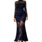 ⏰🔥 ¡OFERTA 50% OFF! 👗✨ Vestido Maxi de Encaje para Mujer – Elegancia de Lujo, Cuello Alto y Silueta Sofisticada para Eventos Especiales
