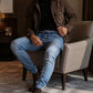 ⏰🔥 ¡OFERTA 50% OFF! 👖✨ Joggers de Vaquero con Cintura Elástica para Hombre – Corte Slim, Estilo Casual y Máximo Confort Diario