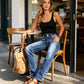 ⏰🔥 ¡OFERTA 50% OFF! 👖✨ Vaqueros Slim Elásticos para Mujer con Botones en el Tobillo – Ajuste Favorecedor, Cómodos y Estilo Urbano Moderno
