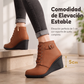 Botines de tacón de cuña para mujer