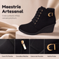 Botines de tacón de cuña para mujer
