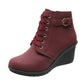 Botines de tacón de cuña para mujer