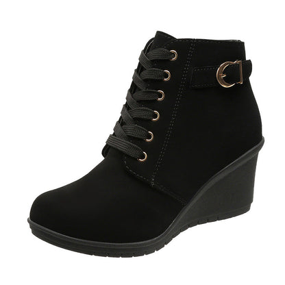 Botines de tacón de cuña para mujer