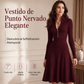 Vestido ajustado de punto acanalado con media cremallera para mujer