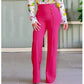 Pantalones acampanados elásticos favorecedores para mujer