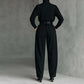 Conjunto elegante para mujer: top de cuello alto y pantalones de talle alto