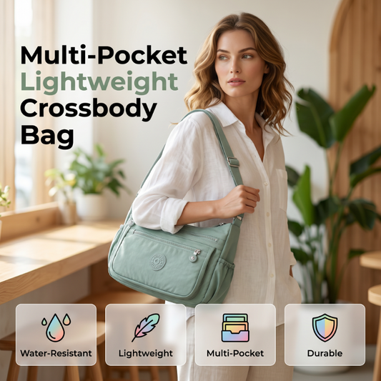 ⏰🔥 ¡OFERTA 50% OFF! 🎒✨ Bolso Bandolera Multibolsillos – Ligero, Resistente al Agua y Perfecto para Llevar Todo Organizado