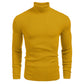 Jersey ajustado de punto de cuello alto para hombre, invierno