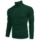 Jersey ajustado de punto de cuello alto para hombre, invierno