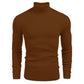 Jersey ajustado de punto de cuello alto para hombre, invierno