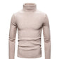 Jersey ajustado de punto de cuello alto para hombre, invierno
