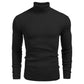 Jersey ajustado de punto de cuello alto para hombre, invierno