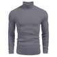 Jersey ajustado de punto de cuello alto para hombre, invierno
