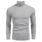 Jersey ajustado de punto de cuello alto para hombre, invierno