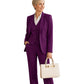Conjunto de traje de negocios de 3 piezas para mujer