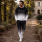 Conjunto de sudadera con capucha estampada y pantalones de chándal para hombre