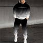 Conjunto de sudadera con capucha estampada y pantalones de chándal para hombre