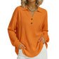 ⏰🔥 ¡OFERTA 50% OFF! 👚✨ Blusa de Punto Waffle para Mujer – Cuello Elegante, Tejido Suave y Transpirable, Estilo Versátil para Todo el Día