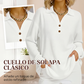 ⏰🔥 ¡OFERTA 50% OFF! 👚✨ Blusa de Punto Waffle para Mujer – Cuello Elegante, Tejido Suave y Transpirable, Estilo Versátil para Todo el Día