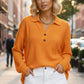 ⏰🔥 ¡OFERTA 50% OFF! 👚✨ Blusa de Punto Waffle para Mujer – Cuello Elegante, Tejido Suave y Transpirable, Estilo Versátil para Todo el Día