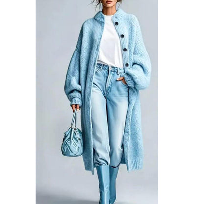 ⏰🔥 ¡OFERTA 50% OFF! 🧥❄️ Abrigo Largo de Punto Grueso para Mujer – Oversize, Cálido y Elegante para Otoño e Invierno