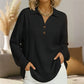 ⏰🔥 ¡OFERTA 50% OFF! 👚✨ Blusa de Punto Waffle para Mujer – Cuello Elegante, Tejido Suave y Transpirable, Estilo Versátil para Todo el Día
