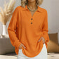 ⏰🔥 ¡OFERTA 50% OFF! 👚✨ Blusa de Punto Waffle para Mujer – Cuello Elegante, Tejido Suave y Transpirable, Estilo Versátil para Todo el Día