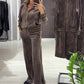 ⏰🔥 ¡OFERTA 50% OFF! 👚✨ Conjunto de 2 Piezas para Mujer – Chaqueta con Cremallera y Pantalón de Pierna Ancha, Cómodo, Elegante y Versátil
