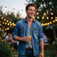⏰🔥 ¡OFERTA 50% OFF! 👔✨ Camisa de Mezclilla para Hombre – Corte Entallado, Denim Transpirable, Resistente y Versátil para Todo el Día